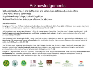 Food safety in the pork value chain and pathways towards safer pork in Vietnam