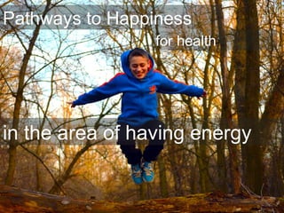 Pathways to Happiness
for health
in the area of having energy
 