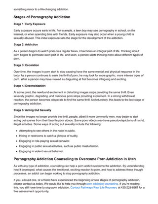 5 Stages of Pornography Addiction | PDF