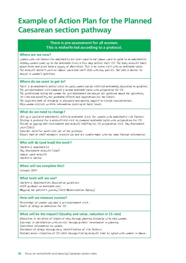 pathways to success focus on normal birth scheduled c section birth plan