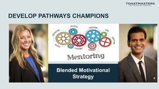 DEVELOP PATHWAYS CHAMPIONS
Blended Motivational
Strategy
 