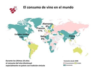 El consumo de vino en el mundo
 
