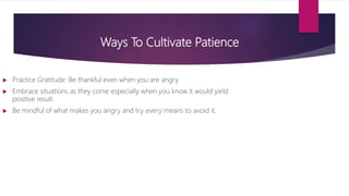 Patience Types Patience | PPTX