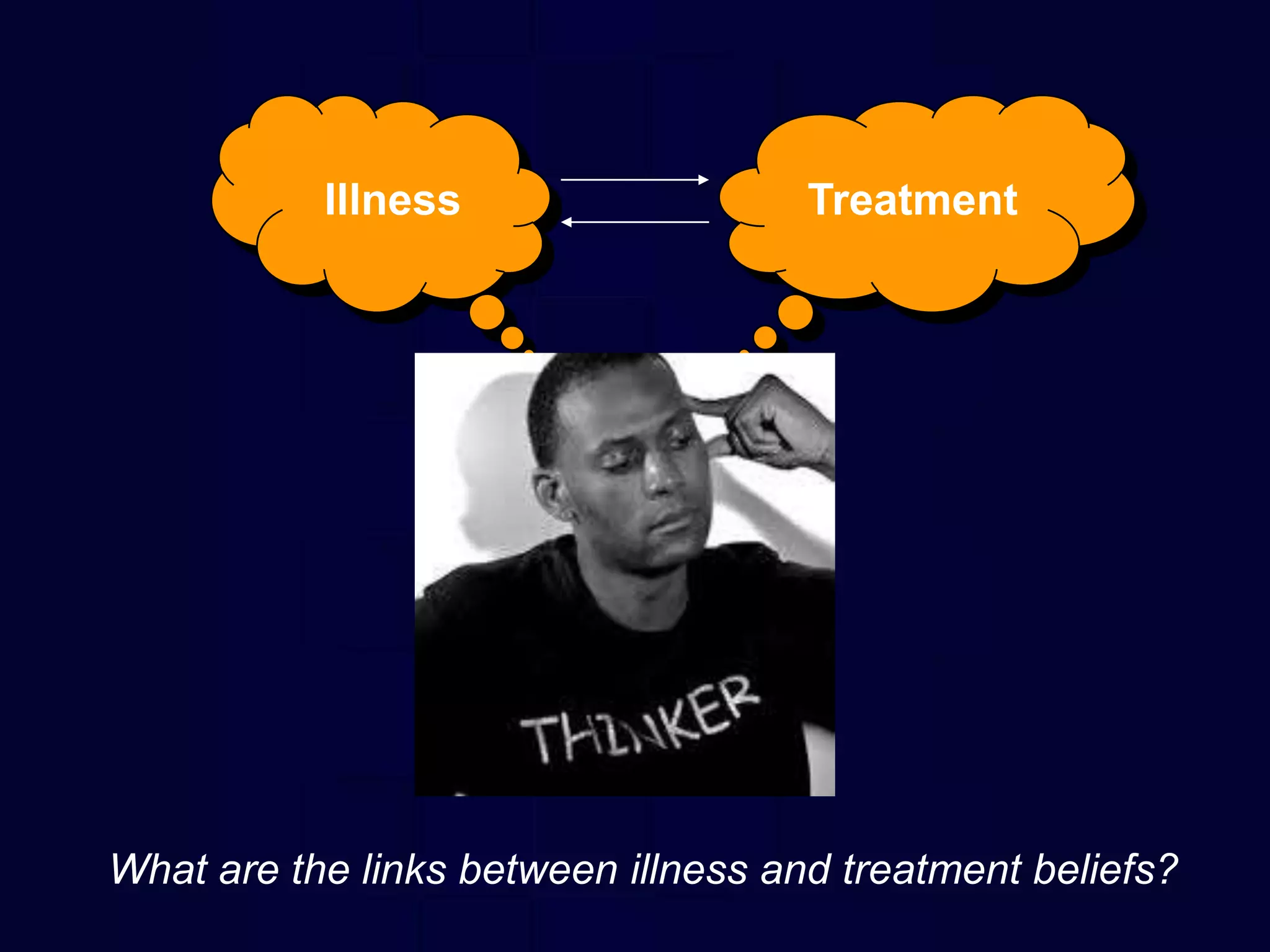 TreatmentIllness
What are the links between illness and treatment beliefs?
 