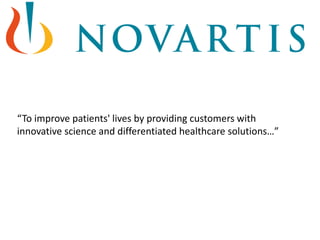 “To improve patients' lives by providing customers with
innovative science and differentiated healthcare solutions…”
 