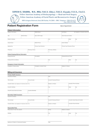Patient registration-form