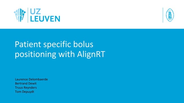 Patient-specific bolus positioning with AlignRT | PDF | Medical Health