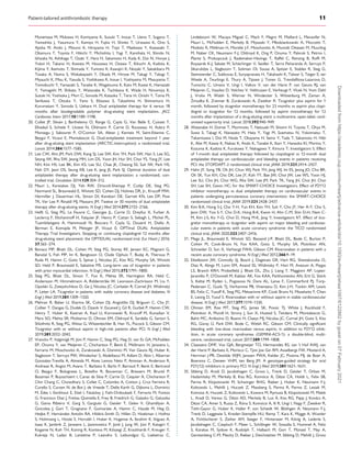 .
.
.
.
.
.
.
.
.
.
.
.
.
.
.
.
.
.
.
.
.
.
.
.
.
.
.
.
.
.
.
.
.
.
.
.
.
.
.
.
.
.
.
.
.
.
.
.
.
.
.
.
.
.
.
.
.
.
.
.
.
.
.
.
.
.
.
.
.
.
.
.
.
.
.
.
.
.
.
.
.
.
.
.
.
.
.
.
.
.
.
.
.
.
.
.
.
.
.
.
.
.
.
.
.
.
.
.
.
.
.
.
.
.
.
.
.
.
.
.
.
.
.
.
.
.
.
.
.
.
.
.
.
.
.
.
.
.
.
.
.
.
.
.
.
.
.
.
.
.
.
.
.
.
.
.
.
.
.
.
.
.
.
.
.
.
.
.
.
.
.
.
.
Munemasa M, Mukawa H, Komiyama K, Suzuki T, Inoue T, Ueno T, Sugano T,
Yamashita J, Yasumura Y, Kamiya H, Fujita H, Shinke T, Urasawa K, Ono S,
Ajioka M, Ando J, Mizuno K, Hirayama H, Tojo T, Maekawa Y, Kawasaki T,
Okamura T, Toyota F, Hikichi Y, Michishita I, Yagi T, Kamihata H, Shindo N,
Ishizaka N, Ashikaga T, Ozaki Y, Hara H, Sakamoto H, Kada K, Doi N, Honye J,
Yokoi H, Takano H, Kawata M, Houzawa H, Ozawa T, Kikuchi A, Kadota K,
Kijima Y, Ikemoto T, Shimada Y, Yumoto K, Kawajiri K, Nozaki Y, Sakakibara M,
Tosaka A, Noma S, Wakabayashi Y, Okada M, Hirose M, Takagi Y, Takagi T,
Miyauchi K, Misu K, Yasuda S, Yoshikawa R, Inoue I, Yoshiyama M, Masuyama T,
Tomobuchi Y, Yamazaki S, Tanabe K, Wagatsuma K, Kato M, Kawai K, Hamazaki
Y, Yamagishi M, Shibata Y, Watanabe K, Tachibana K, Wada H, Ninomiya K,
Suzuki H, Yoshioka J, Mori C, Sonoda M, Kataoka T, Terai H, Onishi Y, Toma M,
Serikawa T, Otsuka Y, Yano S, Ebisawa S, Takashima H, Shimomura H,
Kurumatani Y, Sonoda S, Uehara H. Dual antiplatelet therapy for 6 versus 18
months after biodegradable polymer drug-eluting stent implantation. JACC
Cardiovasc Interv 2017;10:1189–1198.
20. Collet JP, Silvain J, Barthelemy O, Range G, Cayla G, Van Belle E, Cuisset T,
Elhadad S, Schiele F, Lhoest N, Ohlmann P, Carrie D, Rousseau H, Aubry P,
Monsegu J, Sabouret P, O’Connor SA, Abtan J, Kerneis M, Saint-Etienne C,
Beygui F, Vicaut E, Montalescot G. Dual-antiplatelet treatment beyond 1 year
after drug-eluting stent implantation (ARCTIC-Interruption): a randomised trial.
Lancet 2014;384:1577–1585.
21. Lee CW, Ahn JM, Park DW, Kang SJ, Lee SW, Kim YH, Park SW, Han S, Lee SG,
Seong IW, Rha SW, Jeong MH, Lim DS, Yoon JH, Hur SH, Choi YS, Yang JY, Lee
NH, Kim HS, Lee BK, Kim KS, Lee SU, Chae JK, Cheong SS, Suh IW, Park HS,
Nah DY, Jeon DS, Seung KB, Lee K, Jang JS, Park SJ. Optimal duration of dual
antiplatelet therapy after drug-eluting stent implantation: a randomized, con-
trolled trial. Circulation 2014;129:304–312.
22. Mauri L, Kereiakes DJ, Yeh RW, Driscoll-Shempp P, Cutlip DE, Steg PG,
Normand SL, Braunwald E, Wiviott SD, Cohen DJ, Holmes DR, Jr., Krucoff MW,
Hermiller J, Dauerman HL, Simon DI, Kandzari DE, Garratt KN, Lee DP, Pow
TK, Ver Lee P, Rinaldi MJ, Massaro JM. Twelve or 30 months of dual antiplatelet
therapy after drug-eluting stents. N Engl J Med 2014;371:2155–2166.
23. Helft G, Steg PG, Le Feuvre C, Georges JL, Carrie D, Dreyfus X, Furber A,
Leclercq F, Eltchaninoff H, Falquier JF, Henry P, Cattan S, Sebagh L, Michel PL,
Tuambilangana A, Hammoudi N, Boccara F, Cayla G, Douard H, Diallo A,
Berman E, Komajda M, Metzger JP, Vicaut E; OPTImal DUAL Antiplatelet
Therapy Trial Investigators. Stopping or continuing clopidogrel 12 months after
drug-eluting stent placement: the OPTIDUAL randomized trial. Eur Heart J 2016;
37:365–374.
24. Bonaca MP, Bhatt DL, Cohen M, Steg PG, Storey RF, Jensen EC, Magnani G,
Bansilal S, Fish MP, Im K, Bengtsson O, Oude Ophuis T, Budaj A, Theroux P,
Ruda M, Hamm C, Goto S, Spinar J, Nicolau JC, Kiss RG, Murphy SA, Wiviott
SD, Held P, Braunwald E, Sabatine MS. Long-term use of ticagrelor in patients
with prior myocardial infarction. N Engl J Med 2015;372:1791–1800.
25. Steg PG, Bhatt DL, Simon T, Fox K, Mehta SR, Harrington RA, Held C,
Andersson M, Himmelmann A, Ridderstråle W, Leonsson-Zachrisson M, Liu Y,
Opolski G, Zateyshchikov D, Ge J, Nicolau JC, Corbalán R, Cornel JH, Widimsk
y
P, Leiter LA. Ticagrelor in patients with stable coronary disease and diabetes. N
Engl J Med 2019;381:1309–1320.
26. Mehran R, Baber U, Sharma SK, Cohen DJ, Angiolillo DJ, Briguori C, Cha JY,
Collier T, Dangas G, Dudek D, Dzavik V, Escaned J, Gil R, Gurbel P, Hamm CW,
Henry T, Huber K, Kastrati A, Kaul U, Kornowski R, Krucoff M, Kunadian V,
Marx SO, Mehta SR, Moliterno D, Ohman EM, Oldroyd K, Sardella G, Sartori S,
Shlofmitz R, Steg PG, Weisz G, Witzenbichler B, Han YL, Pocock S, Gibson CM.
Ticagrelor with or without aspirin in high-risk patients after PCI. N Engl J Med
2019;381:2032–2042.
27. Vranckx P, Valgimigli M, Jüni P, Hamm C, Steg PG, Heg D, van Es GA, McFadden
EP, Onuma Y, van Meijeren C, Chichareon P, Benit E, Möllmann H, Janssens L,
Ferrario M, Moschovitis A, Zurakowski A, Dominici M, Van Geuns RJ, Huber K,
Slagboom T, Serruys PW, Windecker S, Abdellaoui M, Adlam D, Akin I, Albarran
Gonzalez-Trevilla A, Almeida M, Alves Lemos Neto P, Aminian A, Anderson R,
Andreae R, Angioi M, Asano T, Barbato E, Barlis P, Barraud P, Benit E, Bertrand
O, Beygui F, Bolognese L, Botelho R, Bouwman C, Bressers M, Brunel P,
Buszman P, Buysschaert I, Canas da Silva P, Carrie D, Cequier A, Chichareon P,
Chin Chang C, Chowdhary S, Collet C, Colombo A, Cotton J, Cruz Ferreira R,
Curello S, Curzen N, de Bot J, de Vreede T, Delle Karth G, Dijksma L, Dominici
M, Édes I, Eeckhout E, Eitel I, Faluközy J, Fath-Ordoubadi F, Ferrario M, Fontos
G, Francisco Diaz J, Freitas Quintella E, Frey B, Friedrich G, Galasko G, Galuszka
G, Gama Ribeiro V, Garg S, Gargiulo G, Geisler T, Gelev V, Ghandilyan A,
Goicolea J, Gori T, Gragnano F, Guimar~
aes A, Hamm C, Haude M, Heg D,
Heijke P, Hernández Antolin RA, Hildick-Smith D, Hillen D, Hoekman I, Hofma
S, Holmvang L, Hoole S, Horváth I, Huber K, Hugense A, Ibrahim K, I~
niguez A,
Isaaz K, Jambrik Z, Janssens L, Jasionowicz P, Jonk J, Jung W, Jüni P, Katagiri Y,
Kogame N, Koh TH, Koning R, Konteva M, K}
oszegi Z, Krackhardt F, Kreuger Y,
Kukreja N, Ladan B, Lantelme P, Leandro S, Leibundgut G, Liebetrau C,
Lindeboom W, Macaya Miguel C, Mach F, Magro M, Maillard L, Manavifar N,
Mauri L, McFadden E, Merkely B, Miyazaki Y, Młodziankowski A, Moccetti T,
Modolo R, Möllman H, Morelle J-F, Moschovitis A, Munndt Ottesen M, Muurling
M, Naber CK, Neumann F-J, Oldroyd K, Ong P, Onuma Y, Palsrok S, Petrov I,
Plante S, Prokopczuk J, Rademaker-Havinga T, Raffel C, Rensing B, Roffi M,
Royaards K-J, Sabate M, Schächinger V, Seidler T, Serra Pe~
naranda A, Serruys P,
Sikarulidze L, Slagboom T, Soliman OI, Sousa A, Spitzer E, Stables R, Steg G,
Steinwender C, Subkovas E, Suryapranata H, Takahashi K, Talwar S, Teiger E, ter
Weele A, Teurlings E, Thury A, Tijssen J, Tonev G, Trendafilova-Lazarova D,
Tumscitz C, Umans V, Ungi I, Valkov V, van der Harst P, van Geuns RJ, van
Meijeren C, Vassilev D, Velchev V, Velthuizen E, Verheugt F, Vlcek N, Vom Dahl
J, Vrolix M, Walsh S, Werner N, Windecker S, Witsenburg M, Zaman A,
_
Zmudka K, Zrenner B, Zurakowski A, Zweiker R. Ticagrelor plus aspirin for 1
month, followed by ticagrelor monotherapy for 23 months vs aspirin plus clopi-
dogrel or ticagrelor for 12 months, followed by aspirin monotherapy for 12
months after implantation of a drug-eluting stent: a multicentre, open-label, rand-
omised superiority trial. Lancet 2018;392:940–949.
28. Watanabe H, Domei T, Morimoto T, Natsuaki M, Shiomi H, Toyota T, Ohya M,
Suwa S, Takagi K, Nanasato M, Hata Y, Yagi M, Suematsu N, Yokomatsu T,
Takamisawa I, Doi M, Noda T, Okayama H, Seino Y, Tada T, Sakamoto H, Hibi
K, Abe M, Kawai K, Nakao K, Ando K, Tanabe K, Ikari Y, Hanaoka KI, Morino Y,
Kozuma K, Kadota K, Furukawa Y, Nakagawa Y, Kimura T; Investigators S. Effect
of 1-month dual antiplatelet therapy followed by clopidogrel vs 12-month dual
antiplatelet therapy on cardiovascular and bleeding events in patients receiving
PCI: the STOPDAPT-2 randomized clinical trial. JAMA 2019;321:2414–2427.
29. Hahn JY, Song YB, Oh JH, Chun WJ, Park YH, Jang WJ, Im ES, Jeong JO, Cho BR,
Oh SK, Yun KH, Cho DK, Lee JY, Koh YY, Bae JW, Choi JW, Lee WS, Yoon HJ,
Lee SU, Cho JH, Choi WG, Rha SW, Lee JM, Park TK, Yang JH, Choi JH, Choi
SH, Lee SH, Gwon HC; for the SMART-CHOICE Investigators. Effect of P2Y12
inhibitor monotherapy vs dual antiplatelet therapy on cardiovascular events in
patients undergoing percutaneous coronary intervention: the SMART-CHOICE
randomized clinical trial. JAMA 2019;321:2428–2437.
30. Kim B-K, Hong S-J, Cho Y-H, Yun KH, Kim YH, Suh Y, Cho JY, Her A-Y, Cho S,
Jeon DW, Yoo S-Y, Cho D-K, Hong B-K, Kwon H, Ahn C-M, Shin D-H, Nam C-
M, Kim J-S, Ko Y-G, Choi D, Hong M-K, Jang Y; Investigators ftT. Effect of tica-
grelor monotherapy vs ticagrelor with aspirin on major bleeding and cardiovas-
cular events in patients with acute coronary syndrome: the TICO randomized
clinical trial. JAMA 2020;323:2407–2416.
31. Mega JL, Braunwald E, Wiviott SD, Bassand J-P, Bhatt DL, Bode C, Burton P,
Cohen M, Cook-Bruns N, Fox KAA, Goto S, Murphy SA, Plotnikov AN,
Schneider D, Sun X, Verheugt FWA, Gibson CM. Rivaroxaban in patients with a
recent acute coronary syndrome. N Engl J Med 2012;366:9–19.
32. Eikelboom JW, Connolly SJ, Bosch J, Dagenais GR, Hart RG, Shestakovska O,
Diaz R, Alings M, Lonn EM, Anand SS, Widimsky P, Hori M, Avezum A, Piegas
LS, Branch KRH, Probstfield J, Bhatt DL, Zhu J, Liang Y, Maggioni AP, Lopez-
Jaramillo P, O’Donnell M, Kakkar AK, Fox KAA, Parkhomenko AN, Ertl G, Störk
S, Keltai M, Ryden L, Pogosova N, Dans AL, Lanas F, Commerford PJ, Torp-
Pedersen C, Guzik TJ, Verhamme PB, Vinereanu D, Kim J-H, Tonkin AM, Lewis
BS, Felix C, Yusoff K, Steg PG, Metsarinne KP, Cook Bruns N, Misselwitz F, Chen
E, Leong D, Yusuf S. Rivaroxaban with or without aspirin in stable cardiovascular
disease. N Engl J Med 2017;377:1319–1330.
33. Ohman EM, Roe MT, Steg PG, James SK, Povsic TJ, White J, Rockhold F,
Plotnikov A, Mundl H, Strony J, Sun X, Husted S, Tendera M, Montalescot G,
Bahit MC, Ardissino D, Bueno H, Claeys MJ, Nicolau JC, Cornel JH, Goto S, Kiss
RG, Güray Ü, Park DW, Bode C, Welsh RC, Gibson CM. Clinically significant
bleeding with low-dose rivaroxaban versus aspirin, in addition to P2Y12 inhib-
ition, in acute coronary syndromes (GEMINI-ACS-1): a double-blind, multi-
centre, randomised trial. Lancet 2017;389:1799–1808.
34. Claassens DMF, Vos GJA, Bergmeijer TO, Hermanides RS, van ’t Hof AWJ, van
der Harst P, Barbato E, Morisco C, Tjon Joe Gin RM, Asselbergs FW, Mosterd A,
Herrman J-PR, Dewilde WJM, Janssen PWA, Kelder JC, Postma MJ, de Boer A,
Boersma C, Deneer VHM, ten Berg JM. A genotype-guided strategy for oral
P2Y(12) inhibitors in primary PCI. N Engl J Med 2019;381:1621–1631.
35. Sibbing D, Aradi D, Jacobshagen C, Gross L, Trenk D, Geisler T, Orban M,
Hadamitzky M, Merkely B, Kiss RG, Komócsi A, Dézsi CA, Holdt L, Felix SB,
Parma R, Klopotowski M, Schwinger RHG, Rieber J, Huber K, Neumann F-J,
Koltowski L, Mehilli J, Huczek Z, Massberg S, Parma R, Parma Z, Lesiak M,
Komosa A, Huczek Z, Koltowski L, Kowara M, Rymuza B, Klopotowski M, Malek
L, Aradi D, Veress G, Dézsi AD, Merkely B, Lux Á, Kiss RG, Papp J, Kovács A,
Dézsi CA, Amer S, Ruzsa Z, Róna S, Komócsi A, Ili R, Ungi I, Nagy F, Zweiker R,
Tóth-Gayor G, Huber K, Haller P, von Scheidt W, Blüthgen A, Neumann F-J,
Trenk D, Leggewie S, Kreider-Stempfle HU, Remp T, Kara K, Mügge A, Wutzler
A, Fichtlscherer S, Zeiher AM, Seeger F, Hinterseer M, König A, Lederle S,
Jacobshagen C, Czepluch F, Maier L, Schillinger W, Sossalla S, Hummel A, Felix
S, Karakas M, Sydow K, Rudolph T, Halbach M, Gori T, Münzel T, May A,
Gerstenberg C-M, Pilecky D, Rieber J, Deichstetter M, Sibbing D, Mehilli J, Gross
Patient-tailored antithrombotic therapy 11
Downloaded
from
https://academic.oup.com/eurheartj/advance-article/doi/10.1093/eurheartj/ehaa1097/6122862
by
guest
on
07
February
2021
 