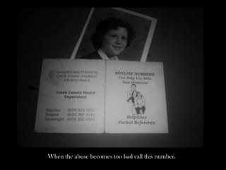 When the abuse becomes too bad call this number.
 