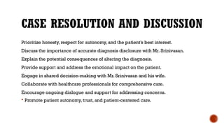 Patient Autonomy - The Right to know the Diagnosis | PPTX