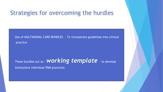 Pbm Bundle PATIENT BLOOD MANAGEMENT IMPLEMENTATION BUNDLES A POWER POINT ...