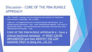 Pbm Bundle PATIENT BLOOD MANAGEMENT IMPLEMENTATION BUNDLES A POWER POINT ...