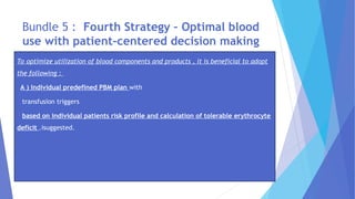 Pbm Bundle PATIENT BLOOD MANAGEMENT IMPLEMENTATION BUNDLES A POWER POINT ...