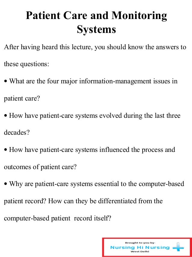 Nursing Computer Charting Systems