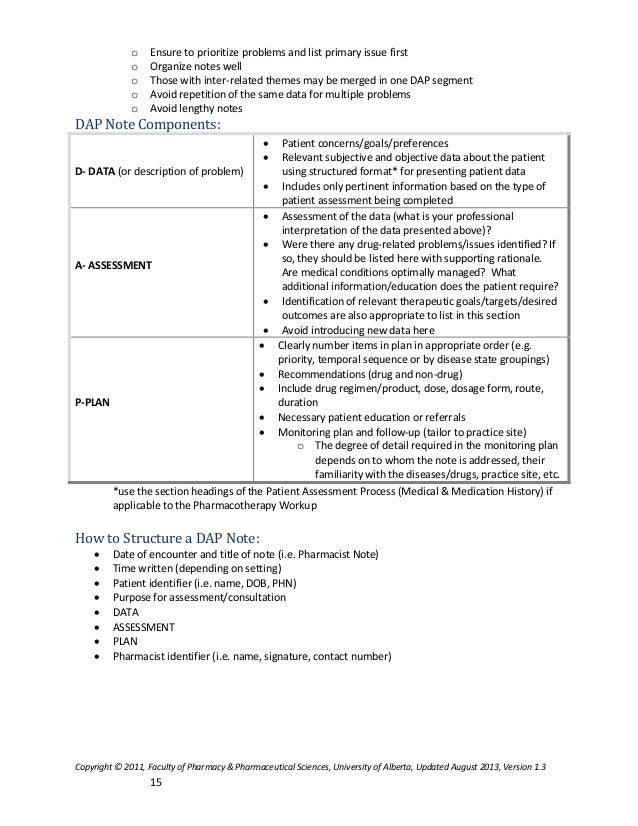 Patient care process faculty of pharmacy alberta 2013