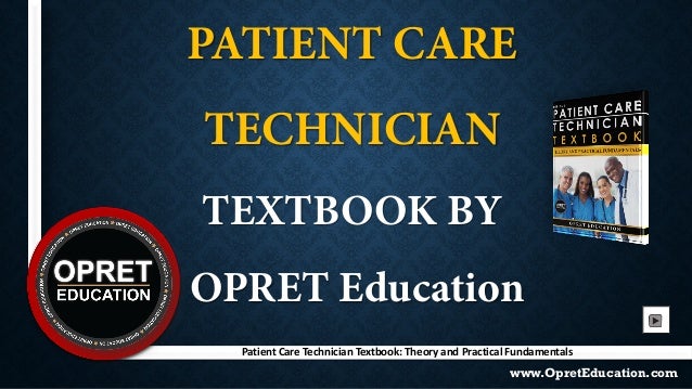 Patient care technician book patient care book