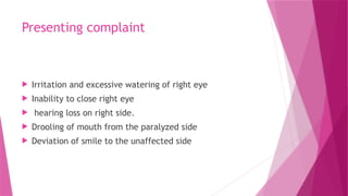 Unaffected Side Comprehensive Case Study on Right-Side Facial Nerve Palsy and ...