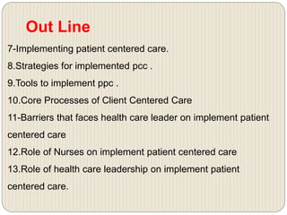Patient centered care | PPTX