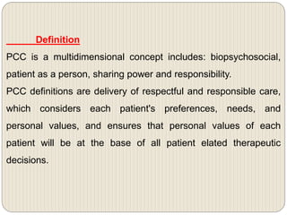 Patient centered care