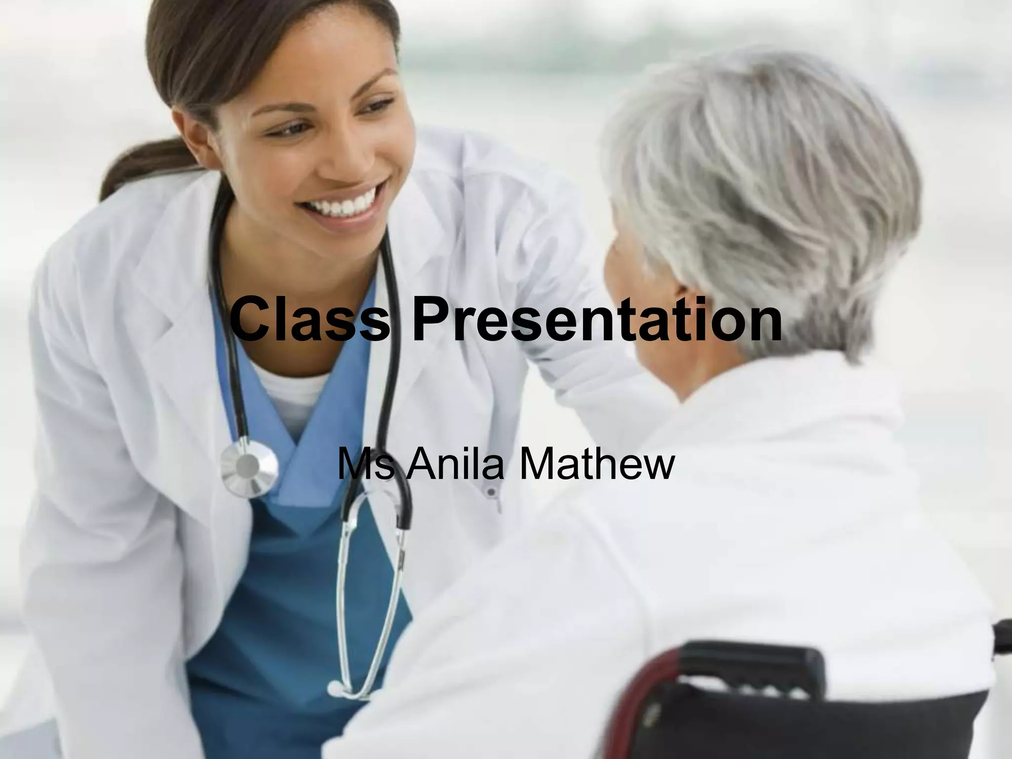 Class Presentation
Ms Anila Mathew
 