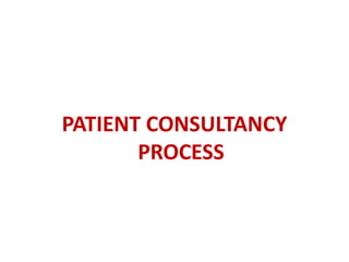 PATIENT CONSULTANCY
PROCESS
 