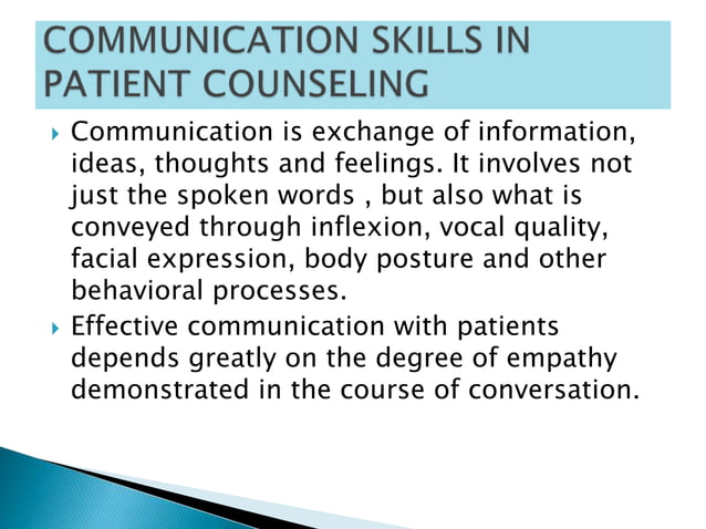Patient education and counselling PPTX