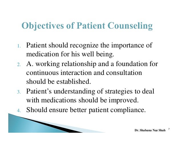 Patient Education Counselling