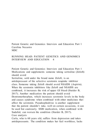 Patient genetic and genomics interview and educati | DOCX