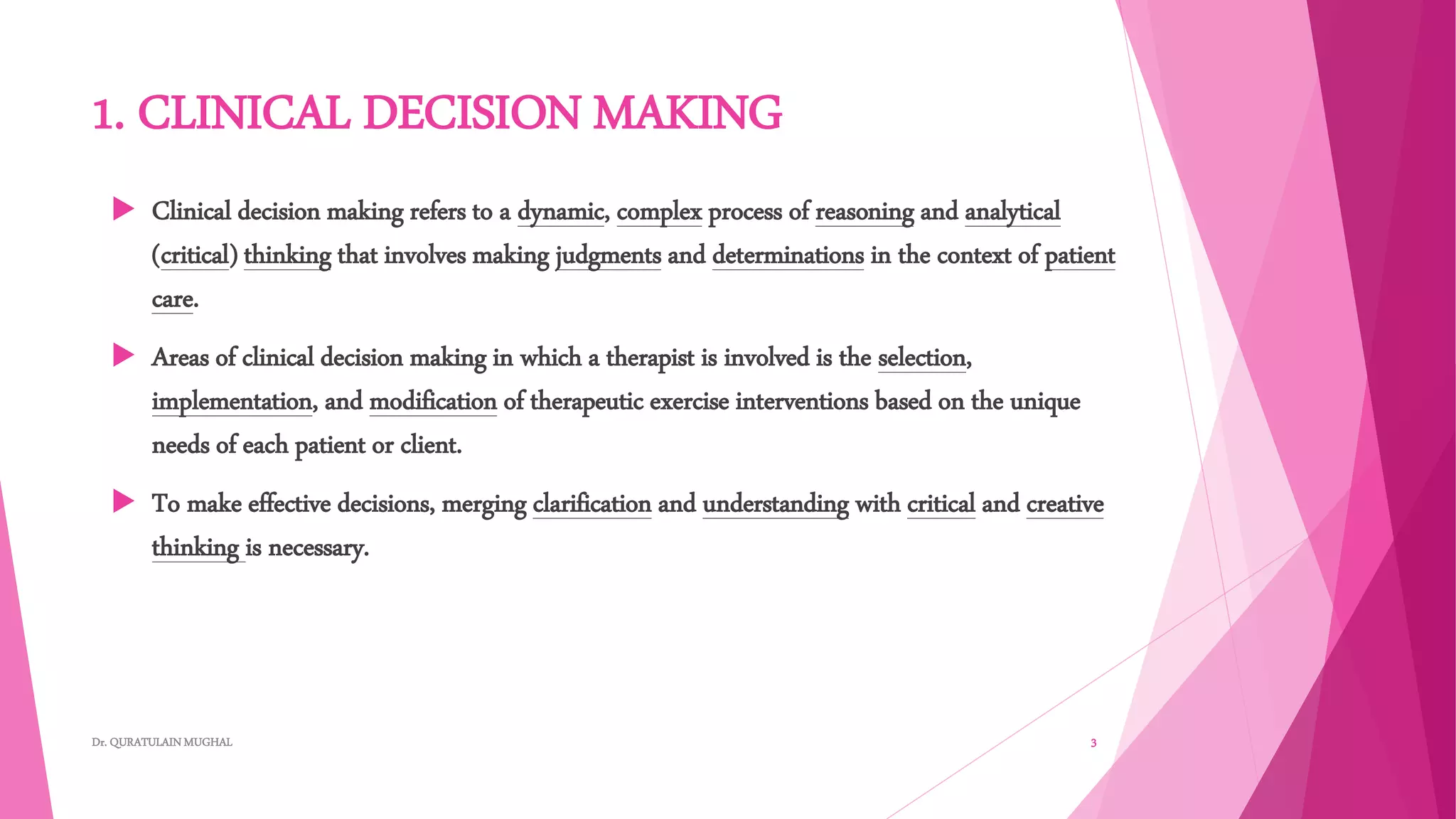 Patient management and clinical decision | PPTX