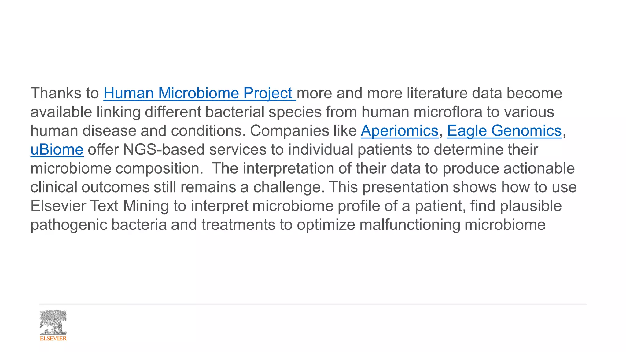 Elsevier Text Mining