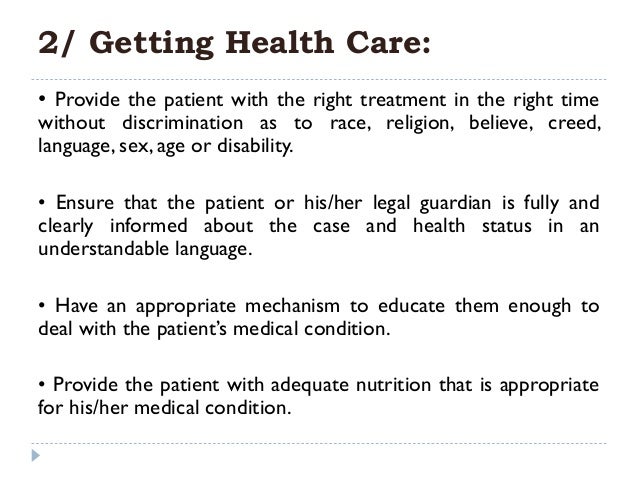 Patient rights and responsibilities
