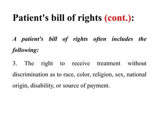 Patient rights and responsibilities (Healthcare) | PDF