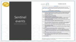 Sentinel
events
 