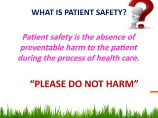 patient safety PPT presentations Patient safety presentation | PPTX