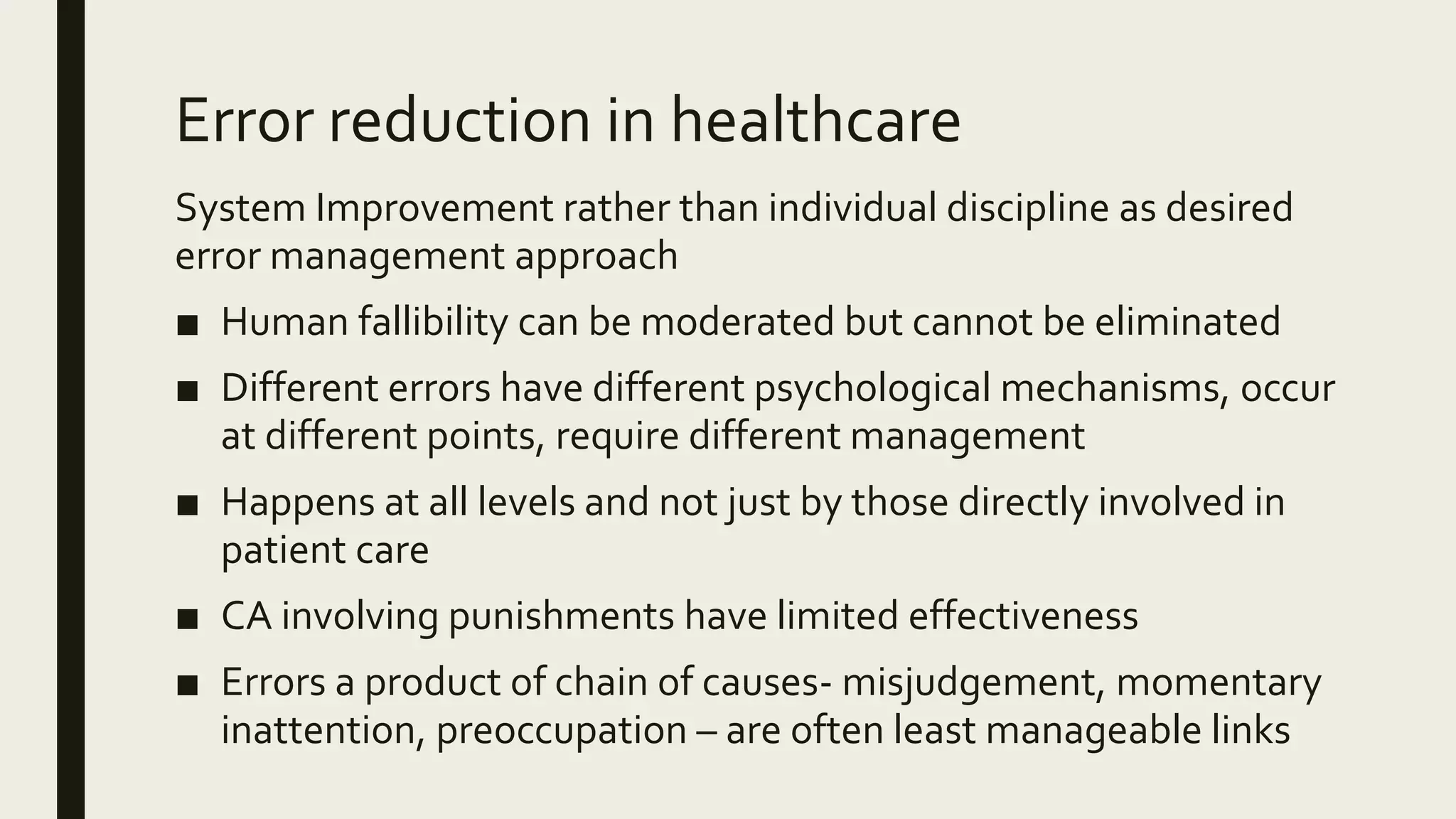Patient safety and error reduction approaches | PPTX