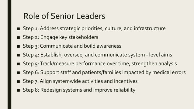 Patient safety and error reduction approaches | PPTX