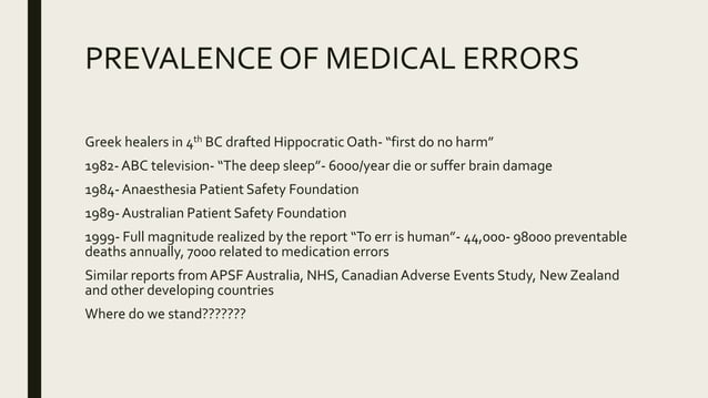 Patient safety and error reduction approaches | PPTX