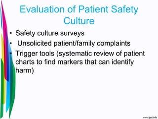 Patient safety culture | PPTX