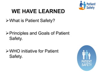 patient safety final PPT on patient safety | PPTX