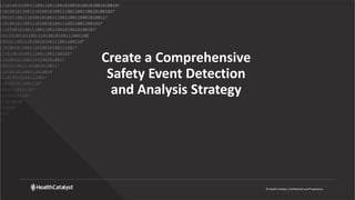 © Health Catalyst. Confidential and Proprietary.
Create a Comprehensive
Safety Event Detection
and Analysis Strategy
 