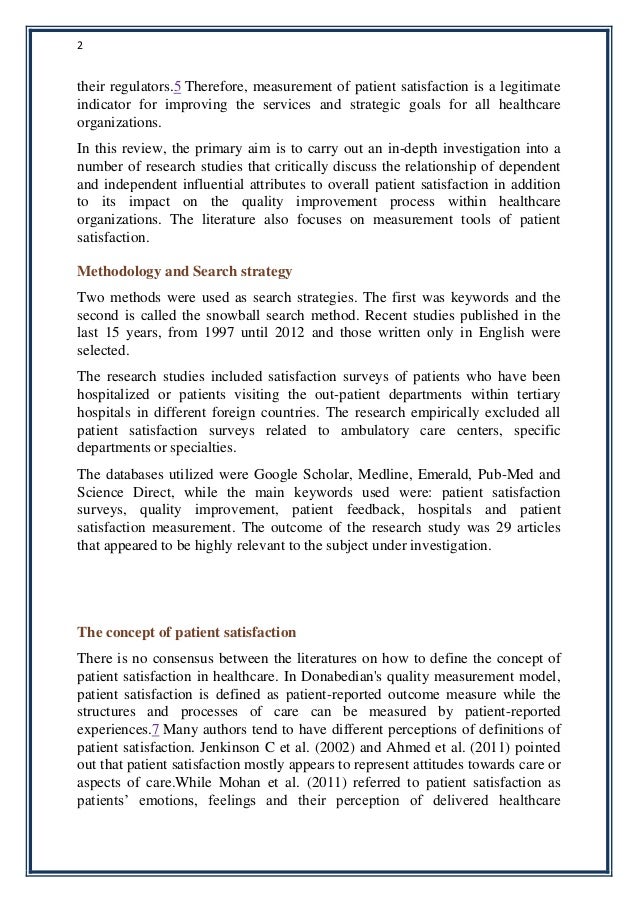 patient satisfaction survey as a tool towards quality improvement by patient satisfaction surveys