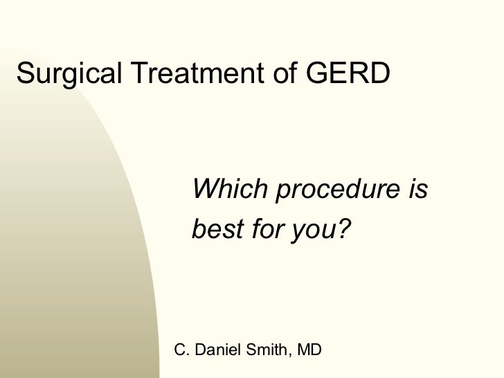 Surgical Options For GERD