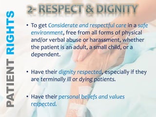 Individual Rights In Healthcare Patient’s rights and responsibilities | PDF