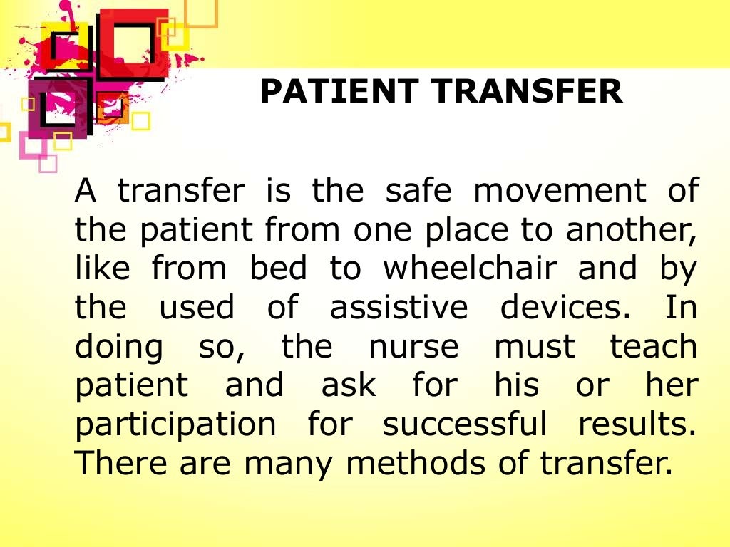 Patient transfer