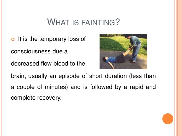 Patient with fainting