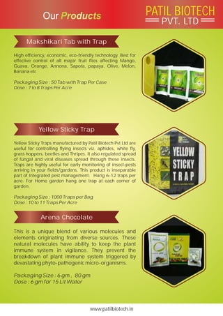 Mango Insect Trap Patil Biotech Pvt. Ltd. Maharashtra India | PDF