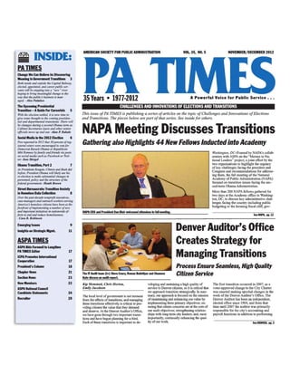PA Times December 2012 Ines Mergel: Social media and the 2012 election