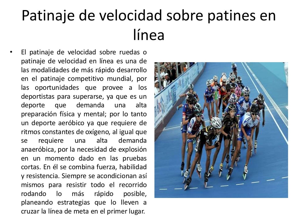 Patinaje de velocidad sobre patines en línea