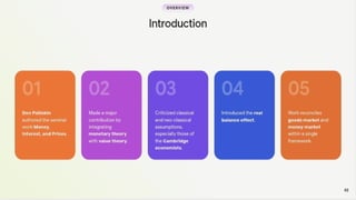 Real Balance Function Patinkin’s Real Balance Effect – Integration of Money and Value Theory ...