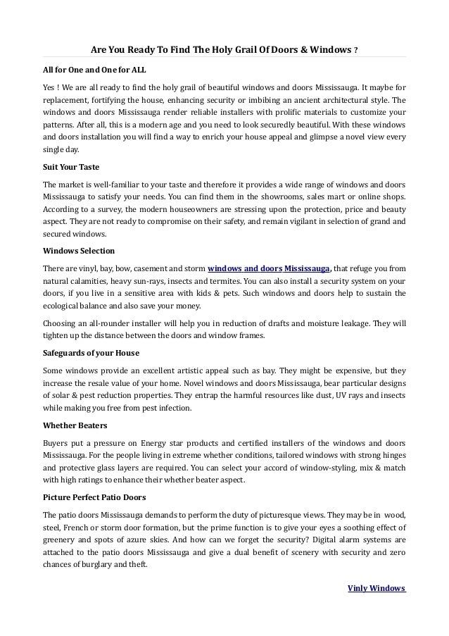 Patio doors mississauga epic view